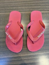 JACK WILLS WOMENS RED FLIP FLOPS SIZE 6/7