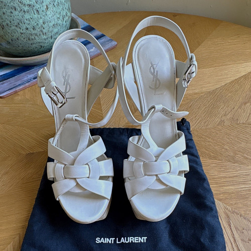 Saint laurent white leather - white,
