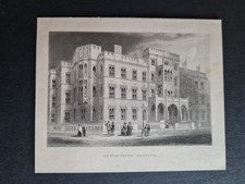 Antique 1851 print - Westminster Hospital - London