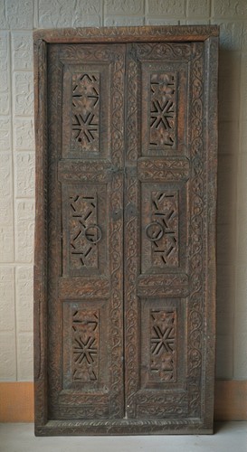 Antique teak wood - wood, door
