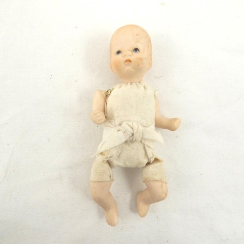 Vintage bisque baby doll - baby, 4"