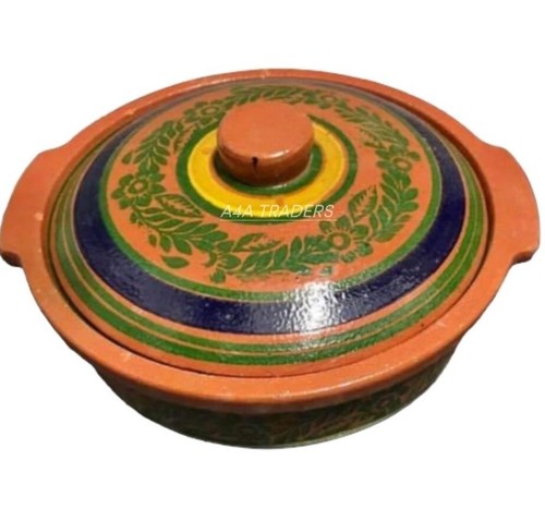 Clay pot karahi - clay, gas