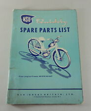 Spare Parts List NSU Quickly