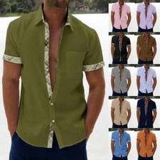 Mens Short Sleeve Color Block