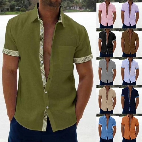 Mens short sleeve - short, block
