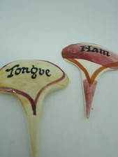 Toni Raymond Sandwich Markers x 2 Tongue & Ham Vintage Retro British