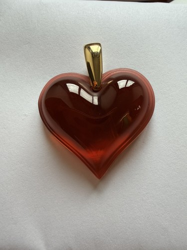 Lalique heart pendant red - heart,
