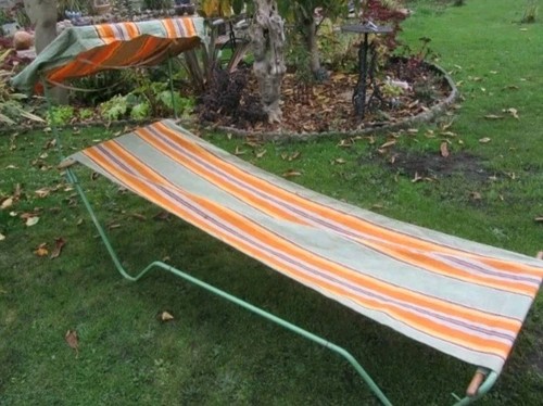 Vintage sun lounger - vintage, with