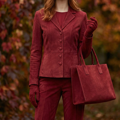 Women burgundy suede - women's,