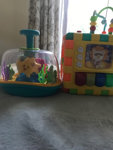 Vtech aquarium fish and cubes - and,