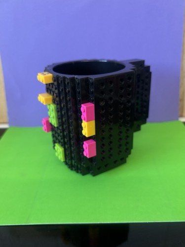 Lego inspired plastic - mug, with