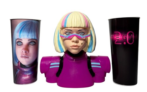 Megan cyberpunk with cups - cyberpunk,