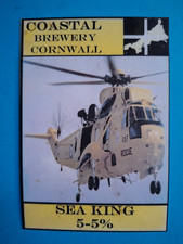 COASTAL brewery SEA KING beer real ale pump clip badge front helicopter aviation