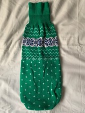 Dog Cat Pet Knitted Cold Weather Protection Suit Vest Coat Cover Jacket Green