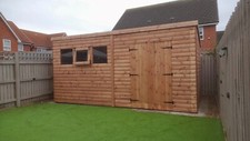 Wooden garden shed - garden, loglap