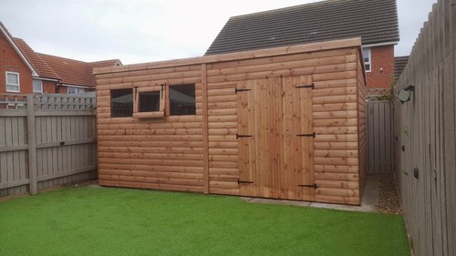 Wooden garden shed loglap g - garden,
