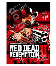 RED DEAD REDEMPTION II (RDR2) FULL CAST SIGNED AUTOGRAPH PRINT A5 A4 A3