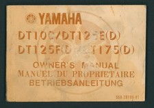 Yamaha DT 175 125 100 (76-77) Factory Owners Riders Manual Hand-Book Enduro FT36