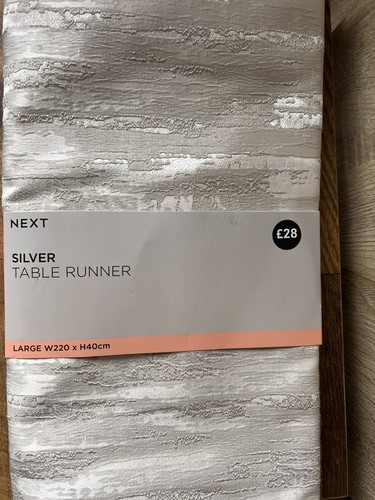 Silver table runner - silver,