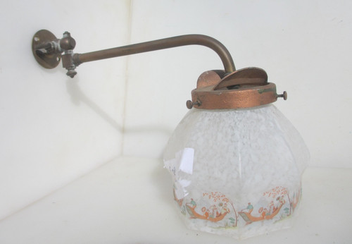 Victorian brass wall light - brass,