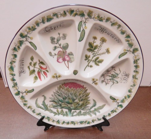 Porcelain fondue plate - fondue, with