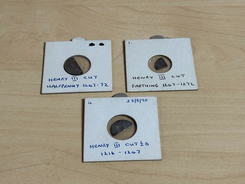 Henry iii cut coins - x,
