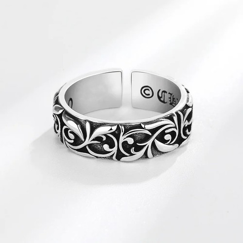 Vintage vine ring silver - vintage,