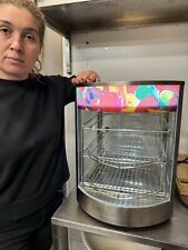 Commercial Hot Food Pie Pizza Slice Curved Glass Warmer Display Cabinet