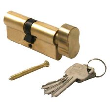 Thumb Turn Euro Cylinder Door Lock, Brass/Chrome Various Sizes PVC Door Barrels