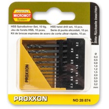 PROXXON 10 Piece HSS Twist Drill Set 0.3-3.2mm 28874 From RDGTools