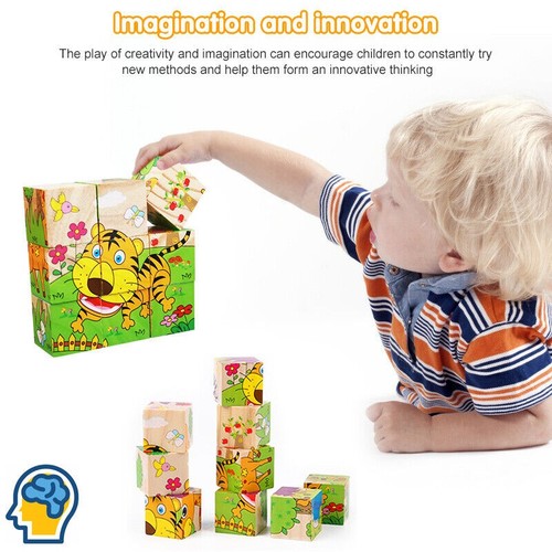Wooden block puzzle - wooden, cube