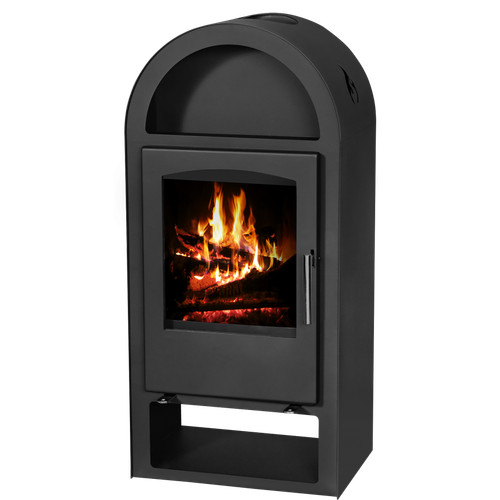 Wood burning stove 46kw - wood, tall