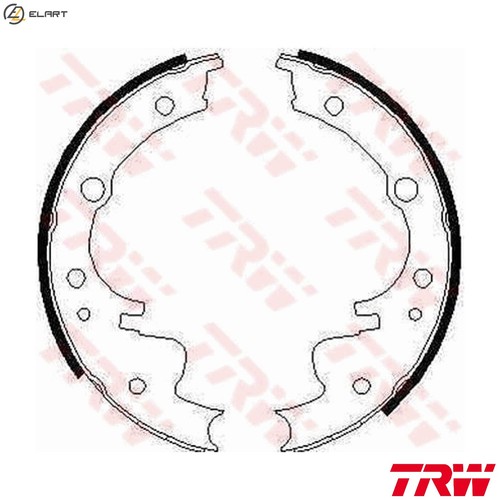 Brake shoe set gs6220 - brake, alfa