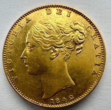 Super Queen Victoria Young Head Full Gold Sovereign 1842 Closed 2