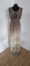 Bolongaro Trevor Long Dress Size L Botanical Holiday Chiffon Bees READ Summer 