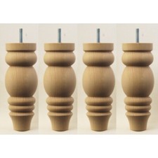 4 Strong Wooden legs Ref. E196