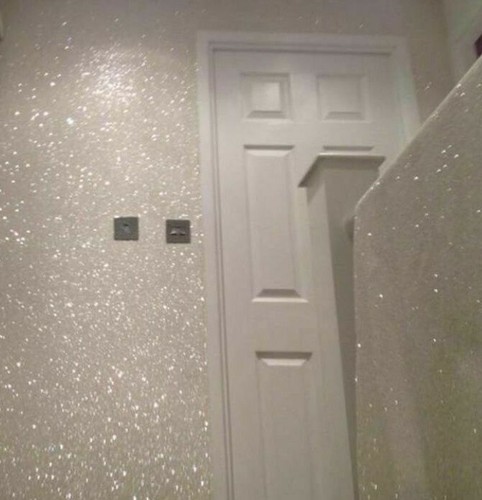 White chunky glitter - chunky, wall