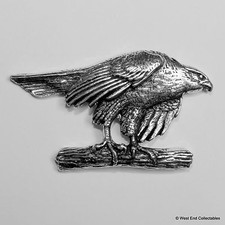Bird of Prey Pewter Pin Brooch