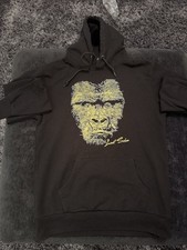 Men's Lost Soles  Hoodie Sweatshirt XS Black Graphic Print Gorilla