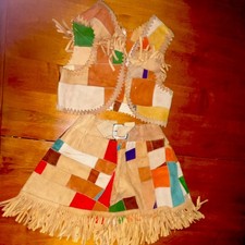 Kids Patchwork Fringe Vest and