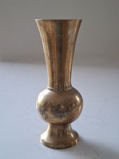 Vintage Brass Etched Vase With