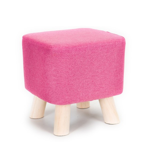 Soft square wood - square, footstool