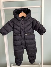 TED BAKER BABY BOYS 3-6 MONTHS FLEECE LINED PRAMSUIT SNOWSUIT COMBINE POST