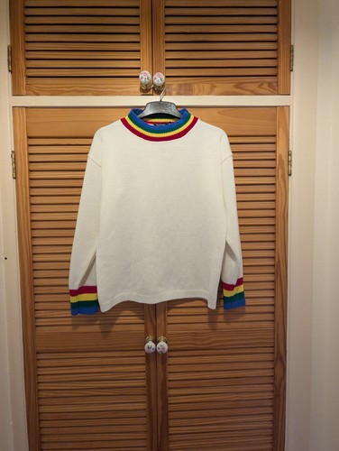 Boohoo cream knit rainbow