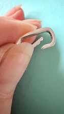 925 Silver Oval Clasping Link 8mm X 15mm Carabiner For Tiffany Charms etc
