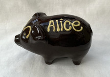 Vintage Slipware Pottery Piggy
