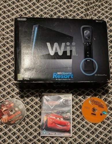 Nintendo wii black - black, console