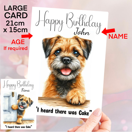 Border terrier dog birthday - border,