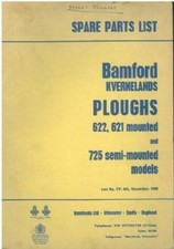 BAMFORD KVERNELAND 621 & 622 MOUNTED & 725 SEMI-MOUNTED PLOUGH PARTS MANUAL