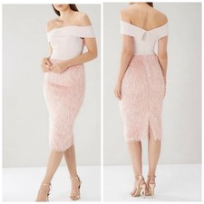 Beautiful Coast Pink Shimmer Feather Dress Size 12